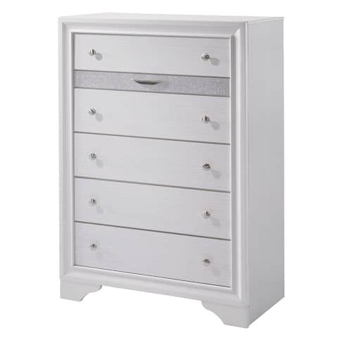 Silver Orchid Talmadge Contemporary White 6-drawer Chest