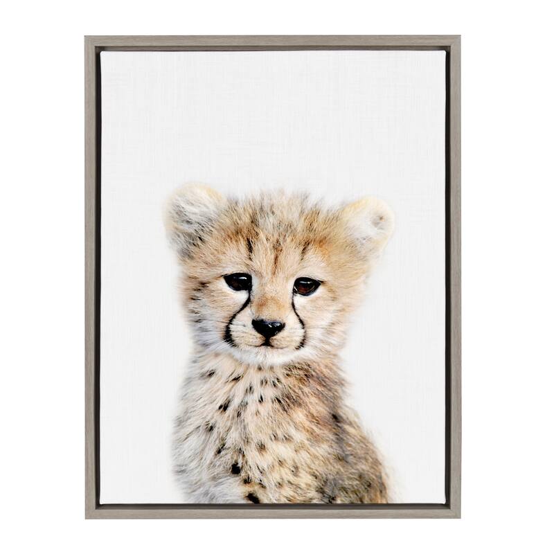 Kate and Laurel Sylvie Cheetah Framed Canvas by Amy Peterson