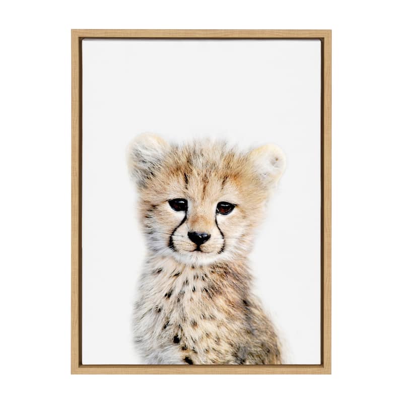 Kate and Laurel Sylvie Cheetah Framed Canvas by Amy Peterson