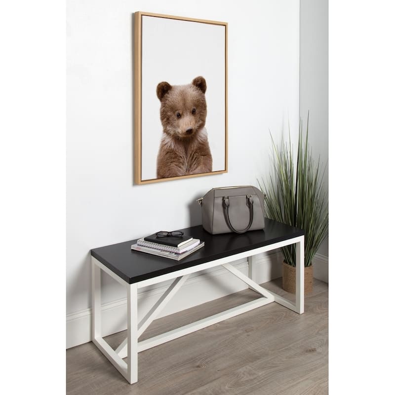 Kate and Laurel Sylvie Baby Bear Framed Canvas by Amy Peterson