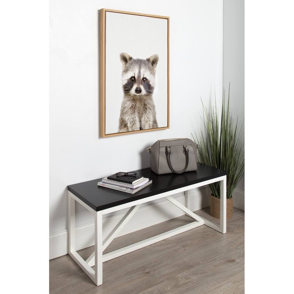 Kate and Laurel Sylvie Raccoon Framed Canvas by Amy Peterson