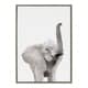 preview thumbnail 17 of 17, Kate and Laurel Sylvie Young Elephant Framed Canvas by Amy Peterson 23x33 - Gray