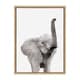 preview thumbnail 9 of 17, Kate and Laurel Sylvie Young Elephant Framed Canvas by Amy Peterson 18x24 - Natural
