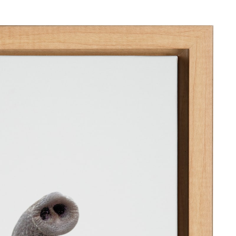 Kate and Laurel Sylvie Young Elephant Framed Canvas by Amy Peterson