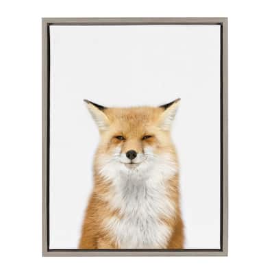 Sylvie Studio Fox Animal Print Framed Canvas Wall Art by Amy Peterson
