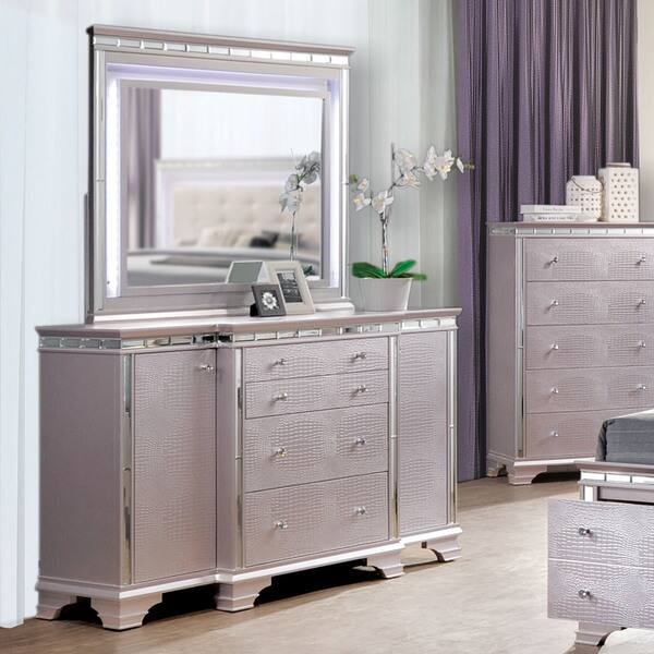 Furniture Of America Bese Glam Pink 2 Piece Dresser And America Bese Glam Pink 2 Piece Dresser