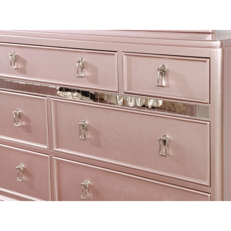 Dzhebel II Contemporary 2-piece 7-Drawer Dresser and Mirror Set by Copper Grove