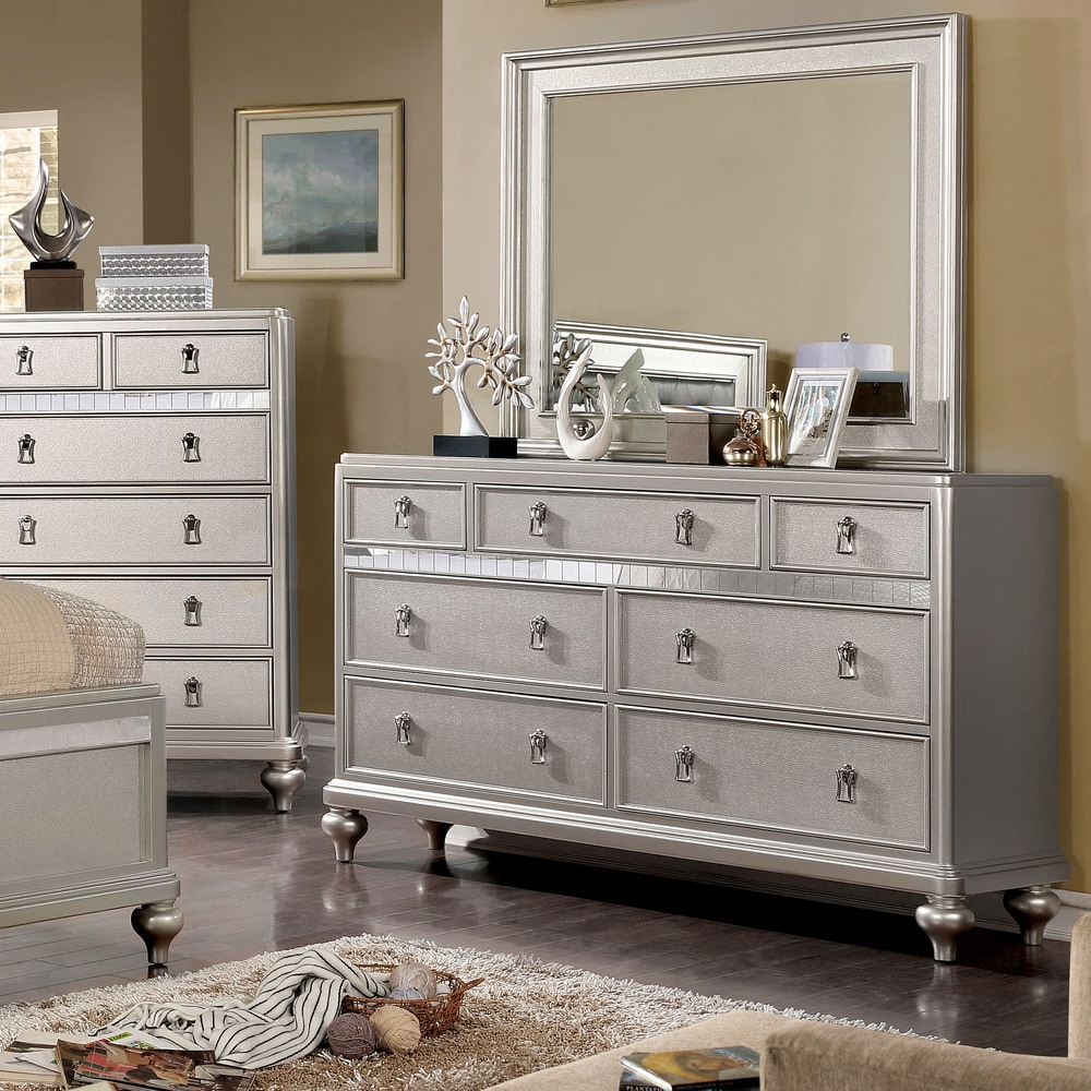 Dzhebel II Contemporary 2-piece 7-Drawer Dresser and Mirror Set by