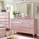 preview thumbnail 1 of 0, Dzhebel I Contemporary 2-piece 7-Drawer Dresser and Mirror Set by Copper Grove Rose Gold