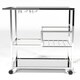 Fairbanks Contemporary Chrome Serving Cart by FOA - Thumbnail 4