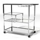Fairbanks Contemporary Chrome Serving Cart by FOA - Thumbnail 1