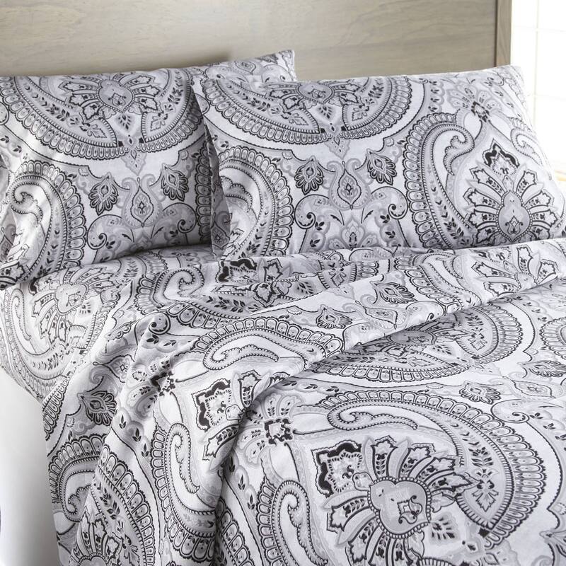 Vilano Deep Pocket Ultra-Soft Pure Melody 4-piece Paisley Bed Sheet Set