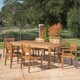 Wilson Outdoor Wood Expandable Rectangle Dining Set by Christopher Knight Home - Thumbnail 1