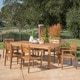 preview thumbnail 1 of 10, Wilson Outdoor Wood Expandable Rectangle Dining Set by Christopher Knight Home