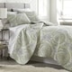 preview thumbnail 5 of 4, Lightweight Pure Melody 3-piece Paisley Quilt Set Green - Full - Queen