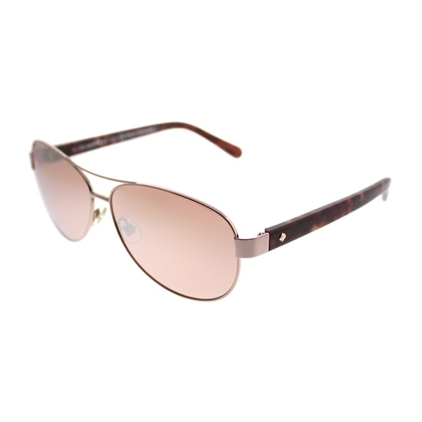 Kate Spade Aviator KS Dalia2 AU2 Women Rose Gold Frame Rose Mirror Lens Sunglasses