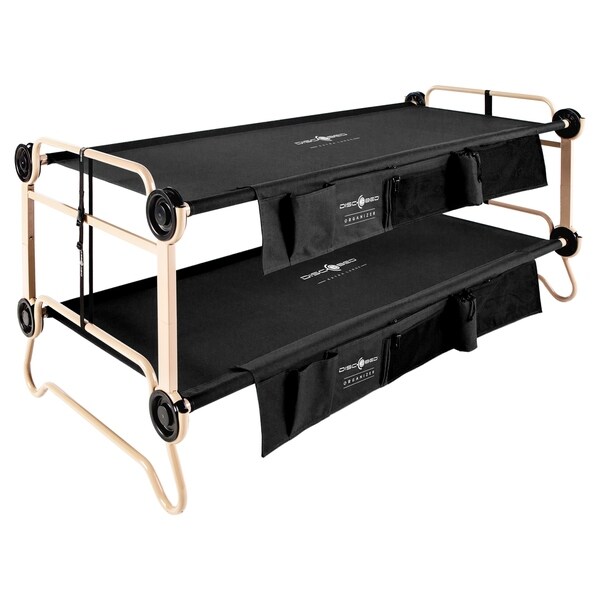 Extra Large Black Disc-O-Bed with 2 Side Organizers