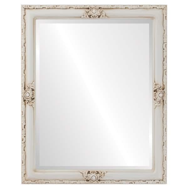 Jefferson Framed Rectangle Mirror in Antique White