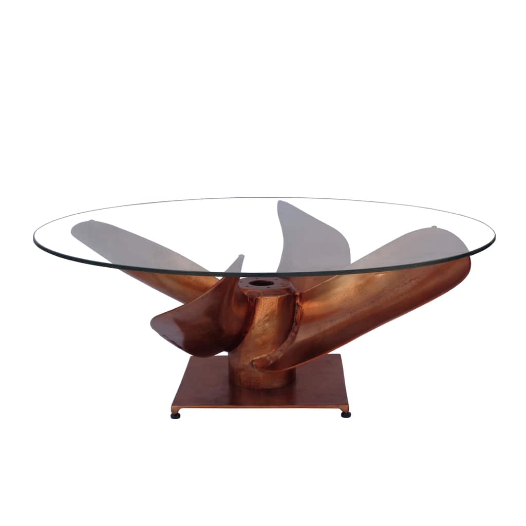 Aurelle Home Prop Nautical Copper Coffee Table