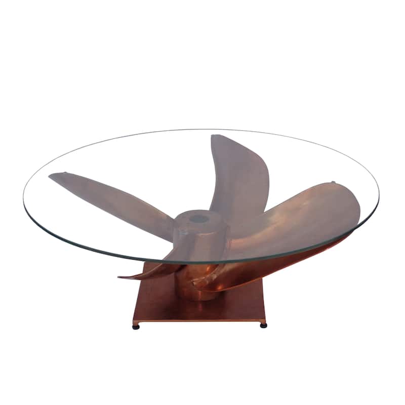 Aurelle Home Prop Nautical Copper Coffee Table