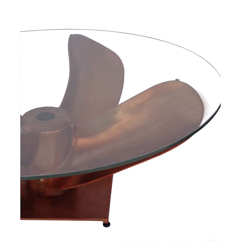 Aurelle Home Prop Nautical Copper Coffee Table