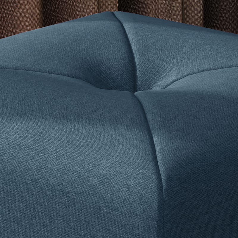 Cayla Square Fabric Ottoman by Christopher Knight Home