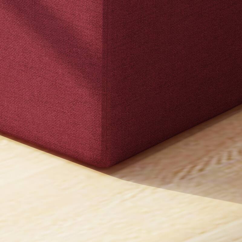 Cayla Square Fabric Ottoman by Christopher Knight Home