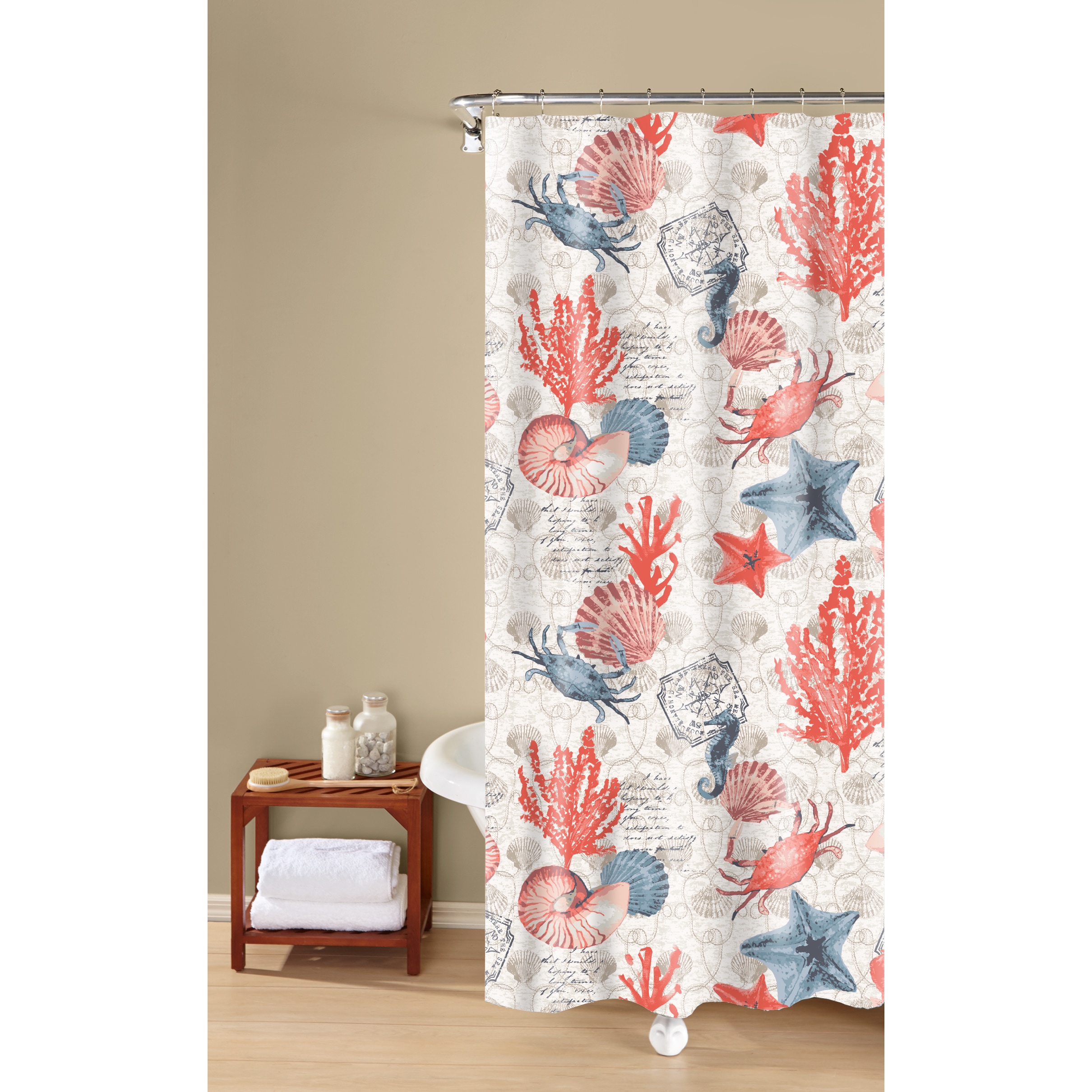 Shop Coastal Dreams Textured Fabric Print Orange 100 Percent