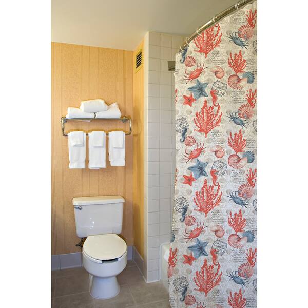 Shop Coastal Dreams Textured Fabric Print Orange 100 Percent
