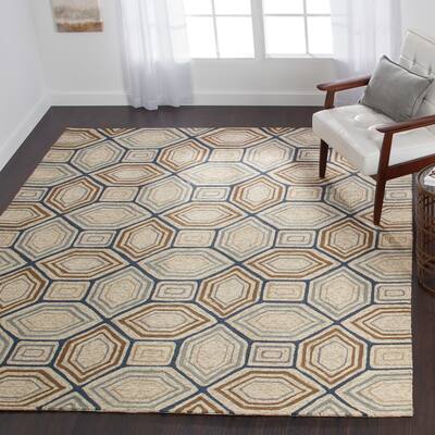 Alexander Home Capri Modern Geometric Hand-hooked Indoor/ Outdoor Rug ...