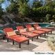 Jamaica Outdoor Wicker Chaise Lounge with Cushion (Set of 4) by Christopher Knight Home - Thumbnail 1