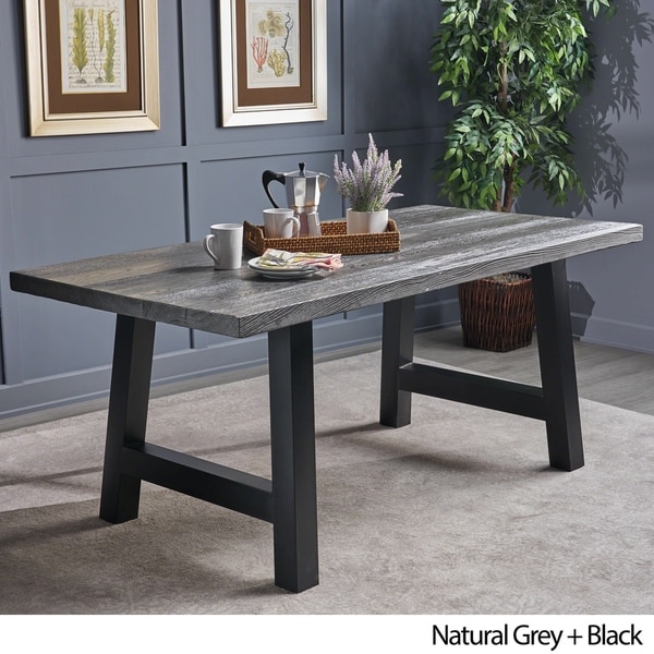 Ozias Rectangle Concrete Picnic Dining Table by Christopher Knight Home
