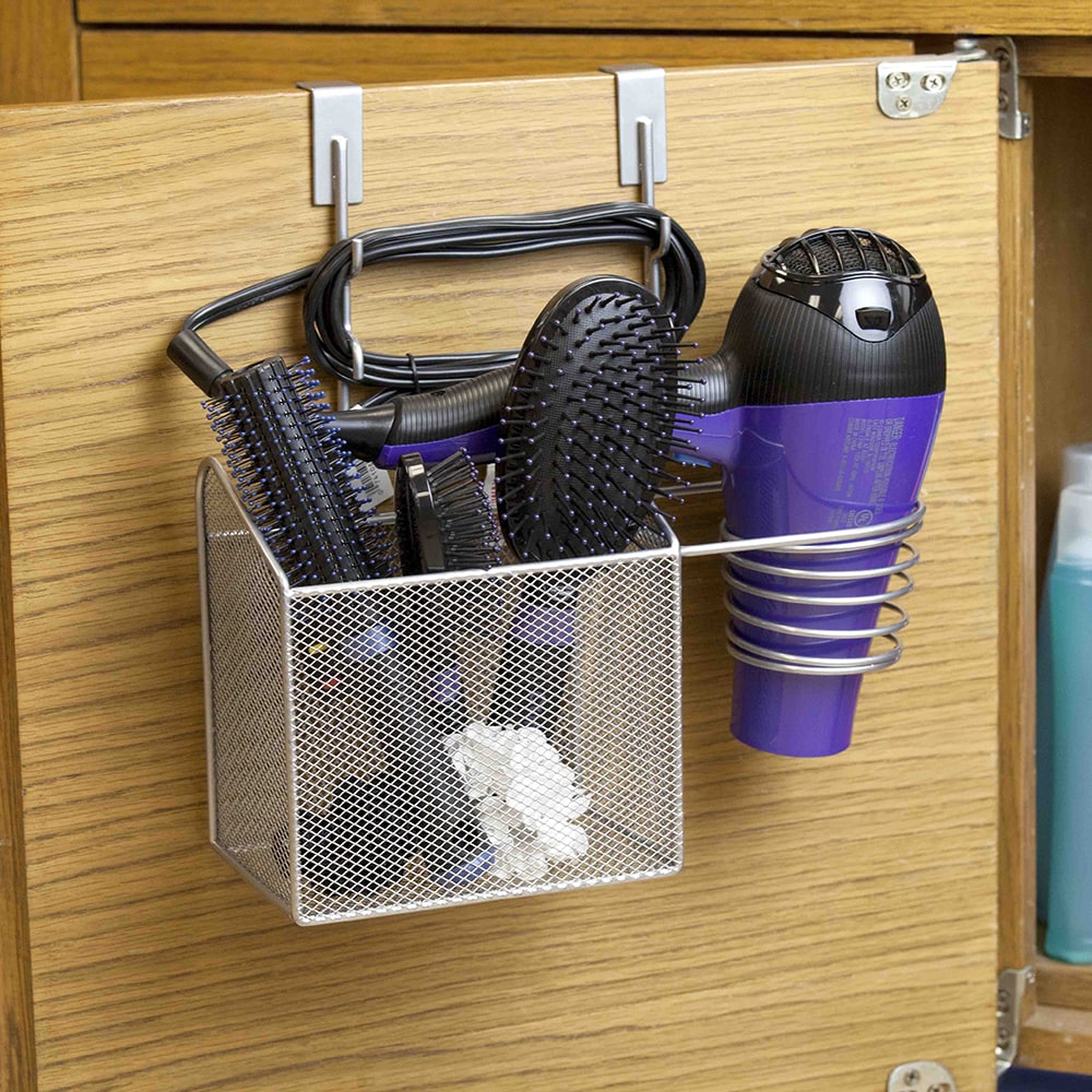 Shop Home Basics Silver Over The Cabinet Hairdryer Organizer