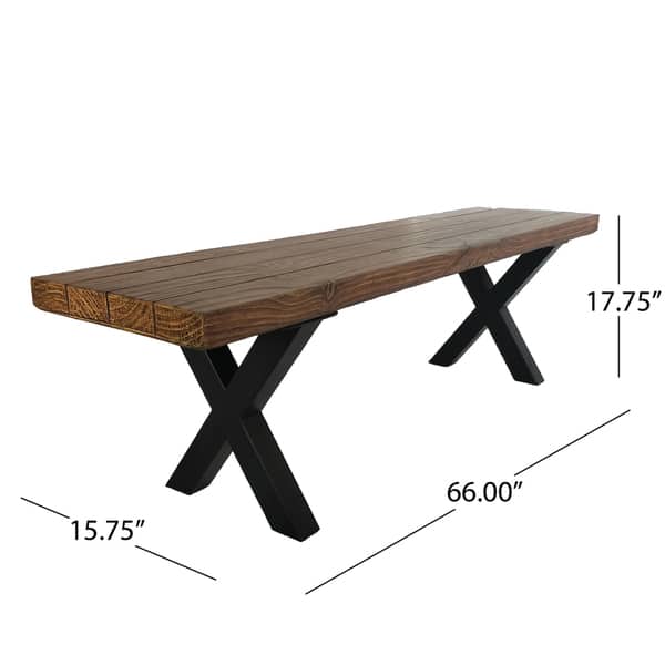 Islamorada Outdoor Light-Weight Concrete Picnic Dining Bench by Christopher Knight Home
