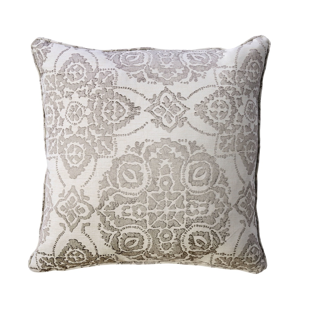 Furniture of America Eva Contemporary Grey Throw Pillows (Set of 2)