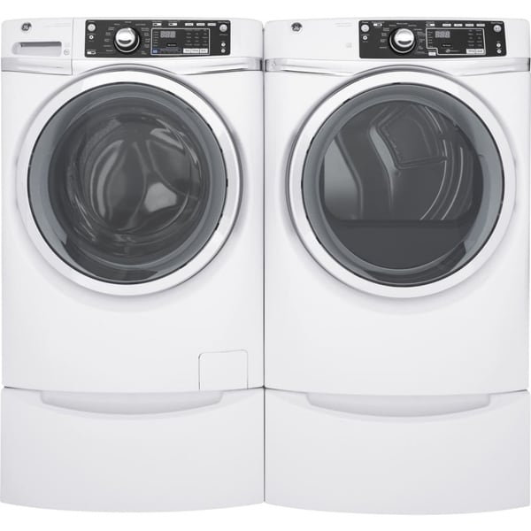 Shop GE GFD48ESSKWW 28 Inch Electric Dryer and Front Load Washer Set ...