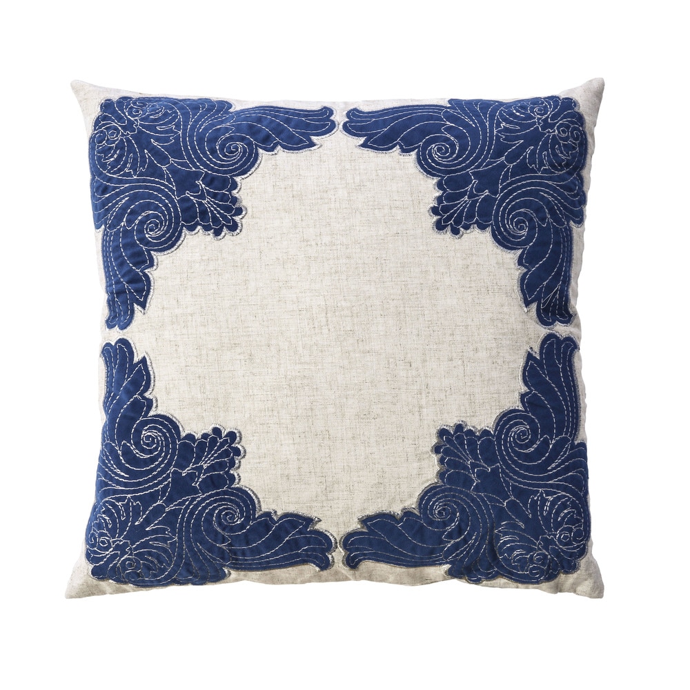 Furniture of America Jova Contemporary Blue Throw Pillows (Set of 2)
