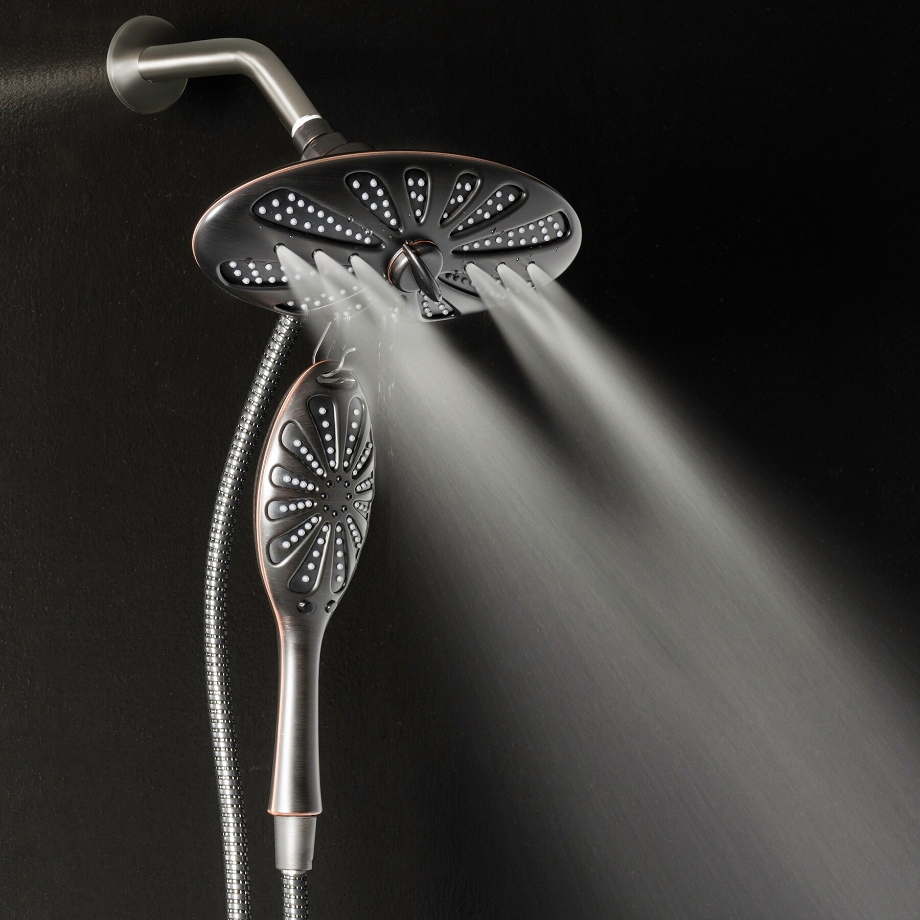 Akdy Oval Antique Bronze Shower Head 2 In 1 Multi Function 3 Settings Mage Jets W Handheld Wand Akdy Oval Antique Bronze Shower Head 2 In 1 Multi Function 3 Settings Mage Jets W Handheld Wand