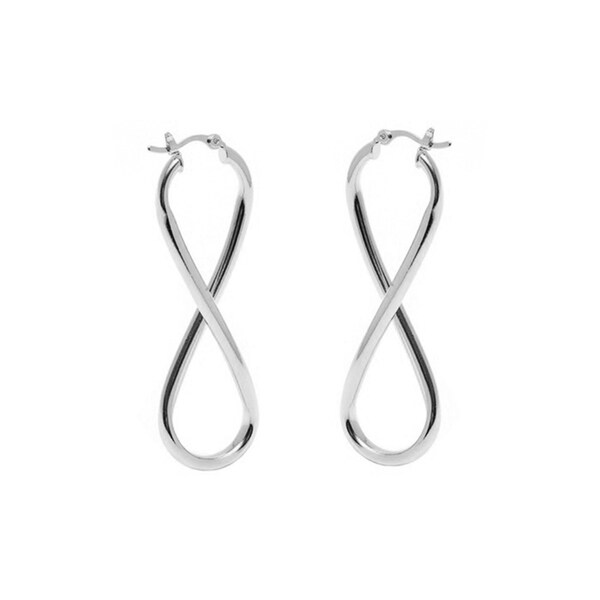 Pori Jewelers Sterling Silver Infinity Hoop Earrings