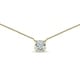 preview thumbnail 3 of 10, ICZ Stonez Cushion-Cut Cubic Zirconia Solitaire Choker Necklace in Bezel-Set Sterling Silver Yellow
