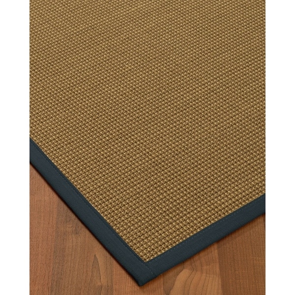 NaturalAreaRugs Crossroads Sisal Area Rug (4' by 6') Marine Border - 4' x 6'