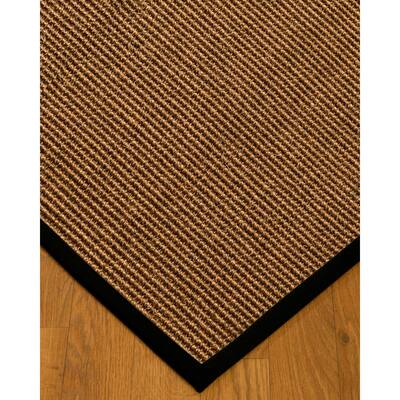 NaturalAreaRugs Divine Custom Sisal Rugs (4' x 6') Black Border - 4' x 6'