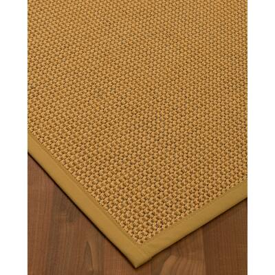 NaturalAreaRugs Dubai Sisal Area Rug (4' x 6') Khaki Border - 4' x 6'