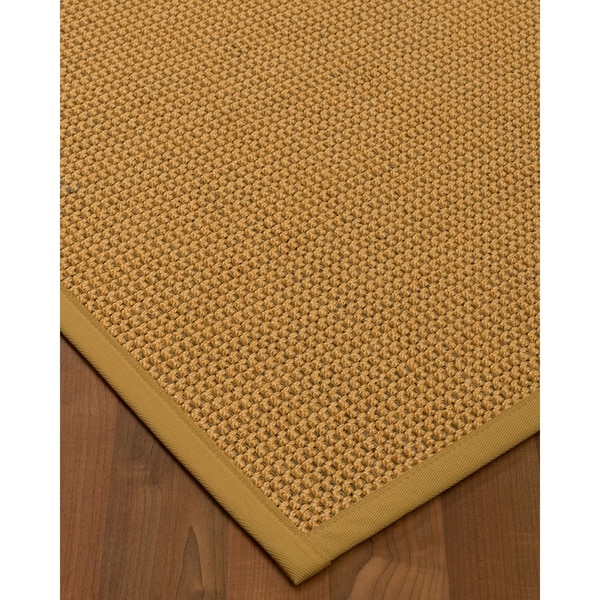 NaturalAreaRugs Dubai Sisal Area Rug (4' x 6') Khaki Border - 4' x 6'
