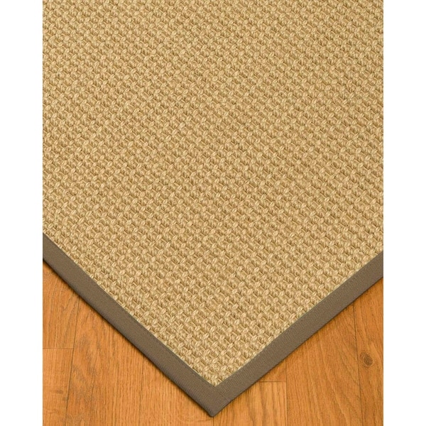 Natural Area Rugs 100%, Natural Fiber Handmade Chunky Logan, Beige Sisal Rug, Fossil Border - 4' x 6'