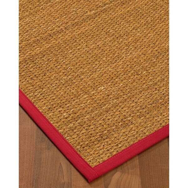 NaturalAreaRugs Nevada Custom Mountain Grass Rug (4' x 6') Red Border - 4' x 6'