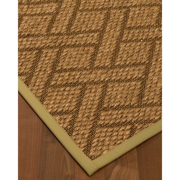 NaturalAreaRugs Shanghai Sisal Area Rug (4' by 6') Sand Border - 4' x 6'