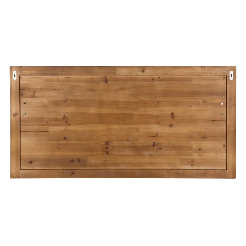 Kate and Laurel Jeran Wood Wall Shelf with 5 Hooks