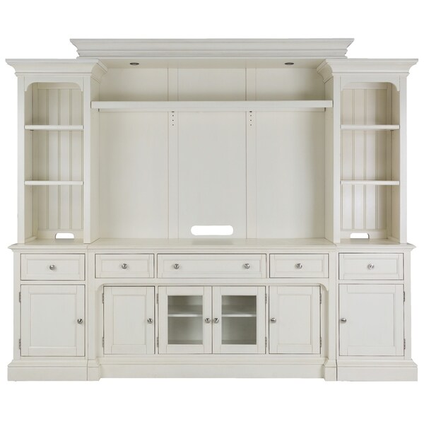 Laurel Garden Cottage Soft White Entertainment Wall