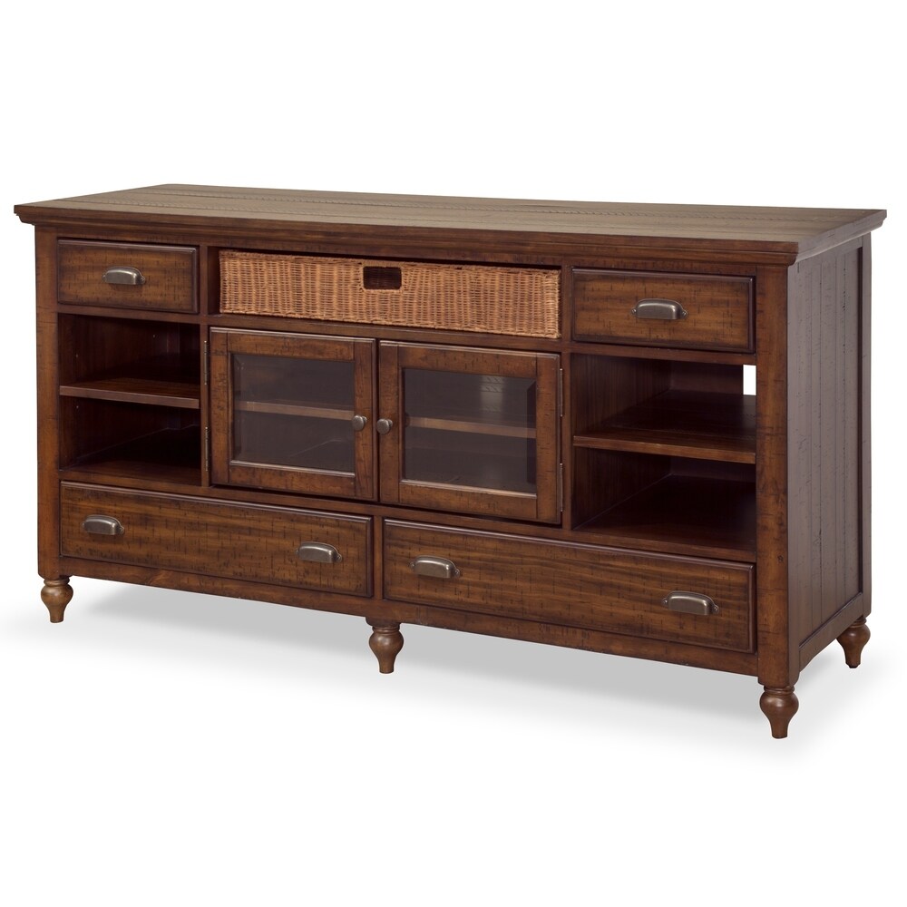 Magnussen Home Furnishings Cottage Lane Rustic Coffee Entertainment Console